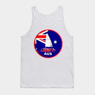 Laser sailboat on flag Australia Tank Top